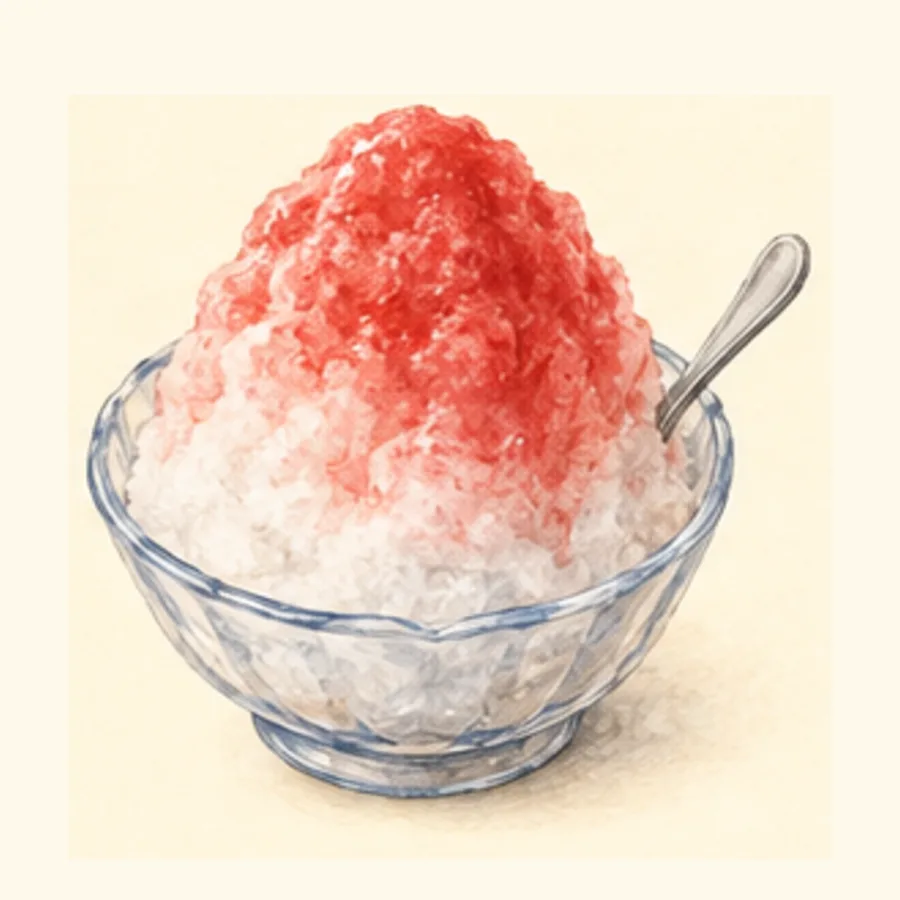 Ilustración de hielo raspado