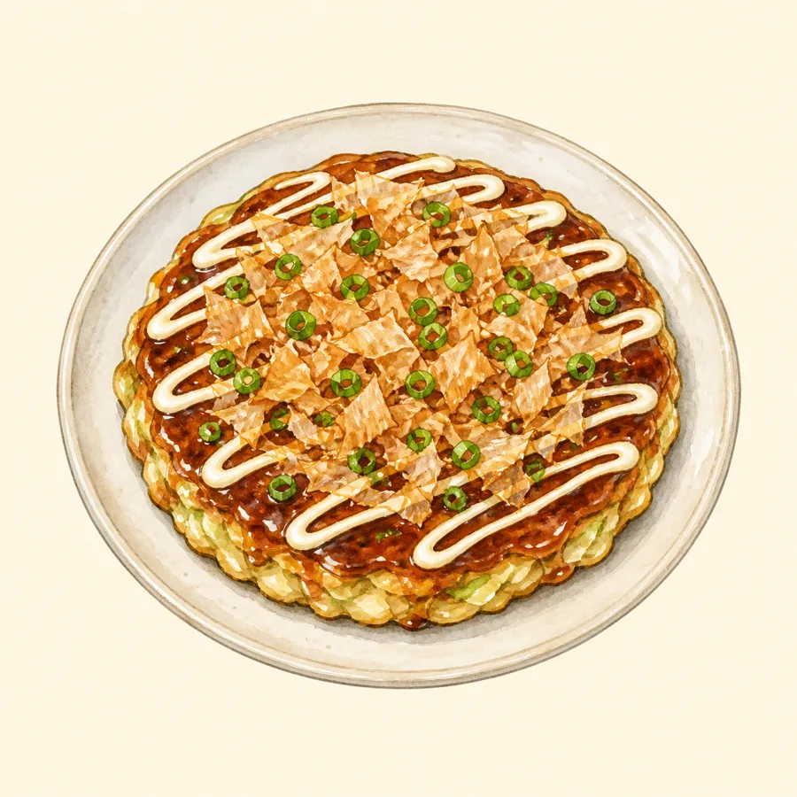 Ilustración de tortilla japonesa