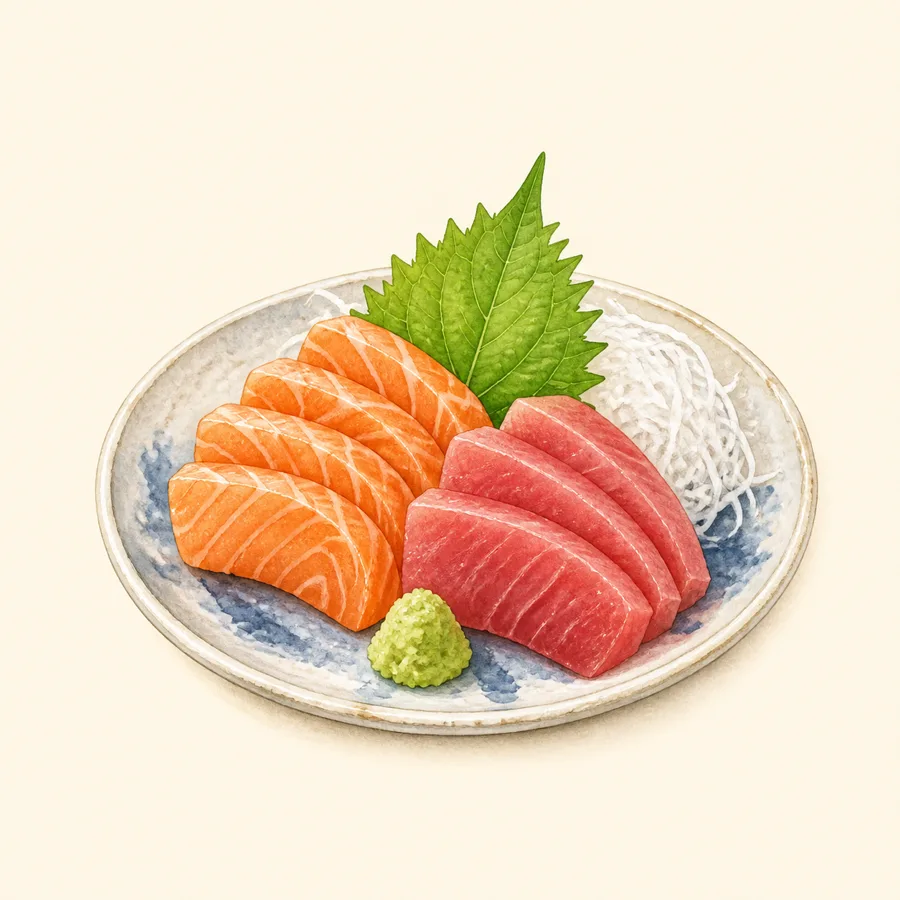 Ilustración de sashimi