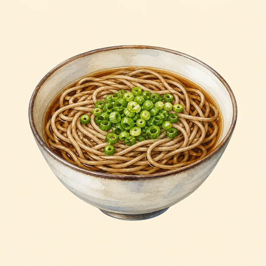 Ilustración de fideos soba
