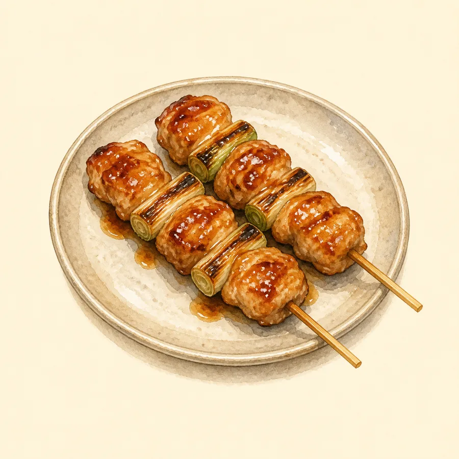 Ilustración de brocheta de pollo