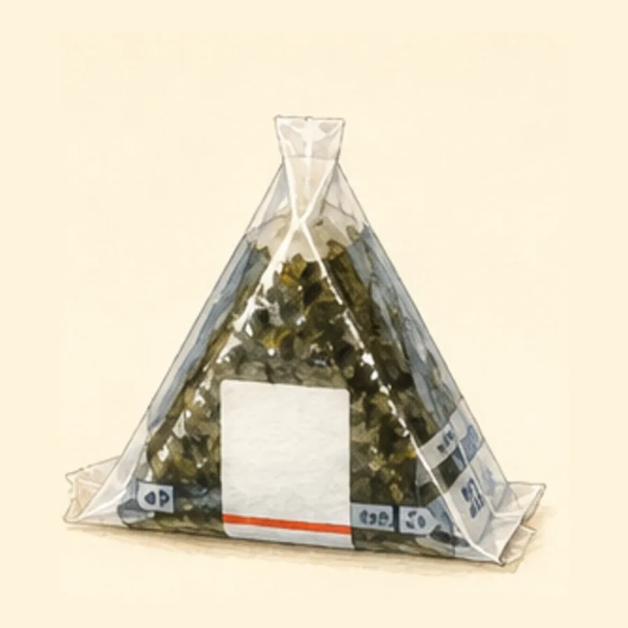 Un onigiri envuelto