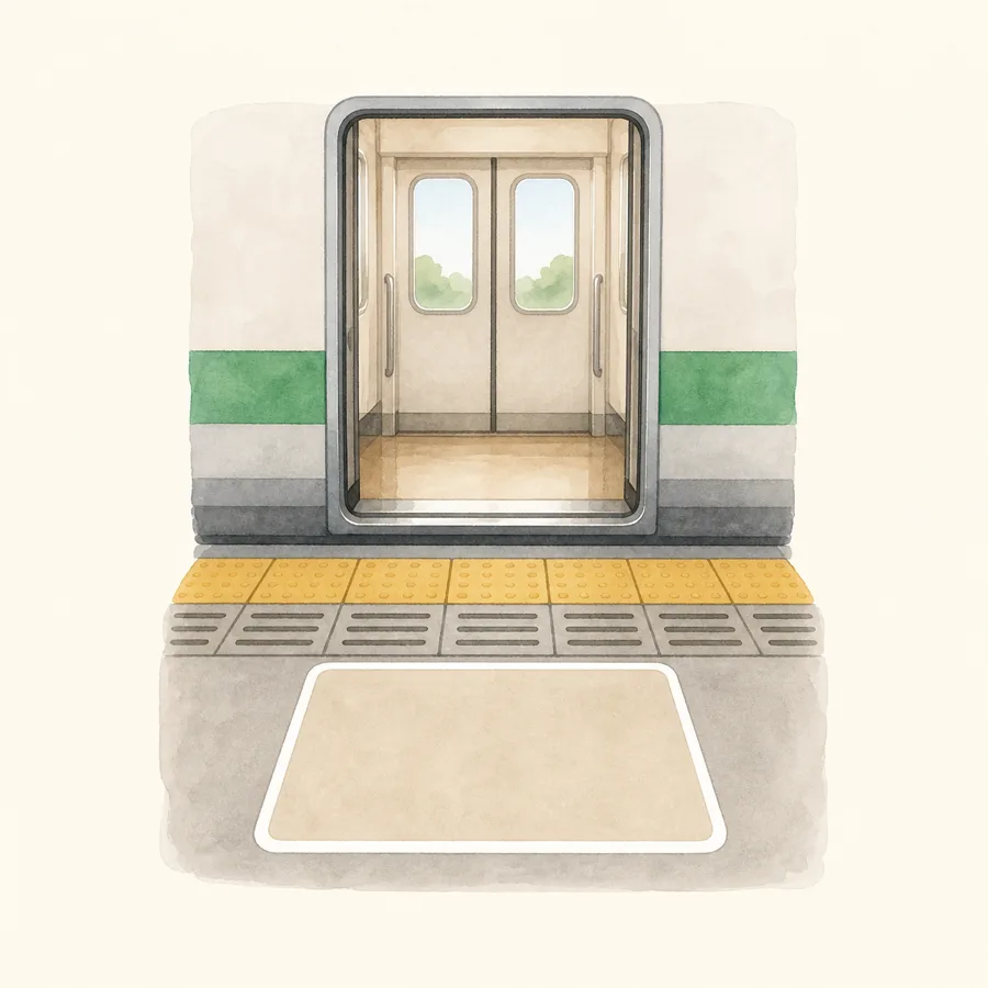Ilustración de zona de embarque
