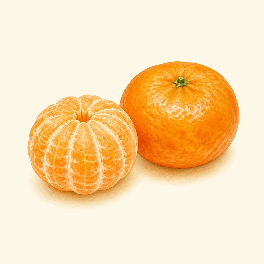 Ilustración de mandarina