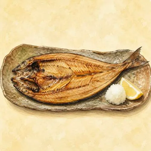 Ilustración de hokke a la parrilla