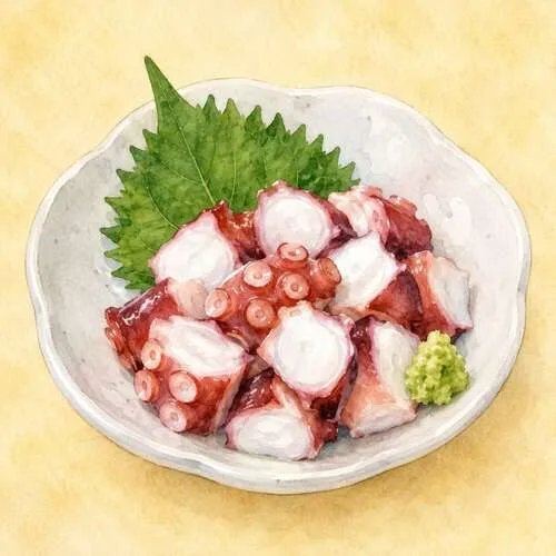 Ilustración de trozos de pulpo