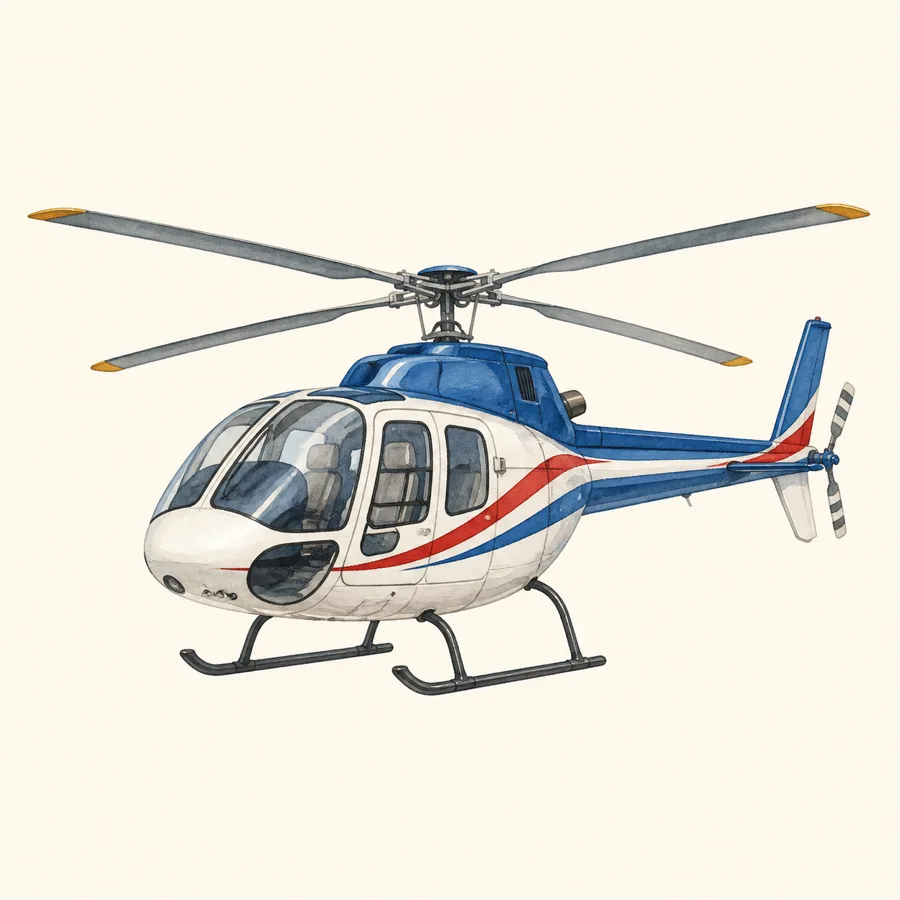 Ilustración de helicóptero